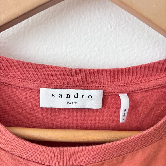 Sandro Paris Node Bow Detail T-Shirt - Picture 6 of 8